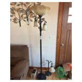 Very heavy duty, floor lamp and additional table lamp and wall sconces