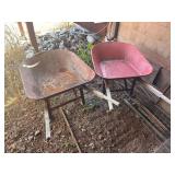 Two light duty wheelbarrows