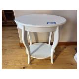 Oval side table 24 inches wide 26 tall