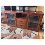 Mission style entertainment center 61 x 20 x 31