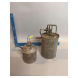 Kerosene can and ice cream maker Start a Fire with one and put it out w the other!!