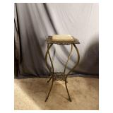 Brass and marble plant stand 13 x 13 x 31H