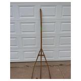 Handmade wooden 3 tine fork came from Czech.