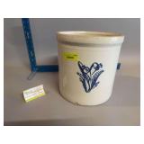 3 gallon Western Stoneware crock, chip at bottom Possible hairline around base