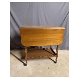 Serving cart with removable glass tray 28x17x28H