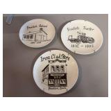 Three Froelich, Iowa collector plates