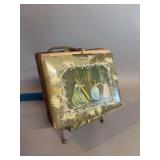 Picture album with paper pages and stand w drawer