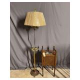 Smoking lamp and copper lined smoking stand