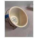 7R stoneware bowl w advertising “Compliments of Burlingames General Store Froelich Iowa”