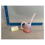 Fostoria Heirloom pink opalescent swung glass vase/pitcher