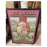 Modern metal DeLaval cream separator sign 22x32