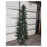 Approx 6’ artificial Christmas tree, predecorated and prelit