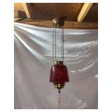 Ruby shade sanctuary lamp
