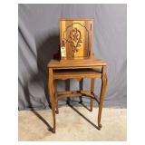 13D x 20L x 28H phone stand w candlestick telephone