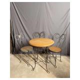 Ice cream parlor table w 3 chairs