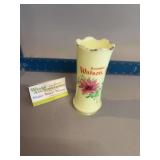 Uranium glass Watson, Ia. bud vase