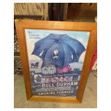 21.5x29 framed Bull Durham Smoking Tobacco picture