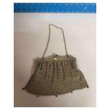 German silver hand bag marked Agnes Jan 22, 1910