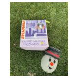 Lighted inflatable snowman and snowman light cover