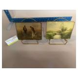 Two chain frame advertising pieces-Guttenberg and Garnavillo