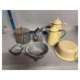 Box of granite and enamel ware