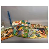 Multiple frame-tray puzzles