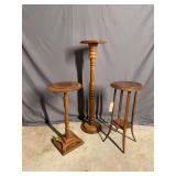 Three plant stands-(2) 24H and one 37H