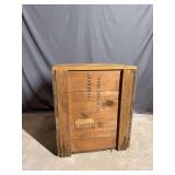 22x22 wooden crate marked DeLaval Separator Co on top and Hummingbird on side Still has paper label on side