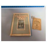 Hardcover “The James Way” copyright 1914 A book showing how to build & equip a practical up to date dairy barn, and a Creamery account book