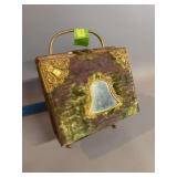 Paper photo album w stand and photos including two tin types Build your family tree from this album