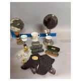 Shaving mirrors, spectacles, mugs & brushes, etc