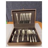 Flatware tray w 5pc service for eight w serving pieces Country Lane Ballad pattern