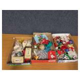 Three flats of all kinds of ornaments