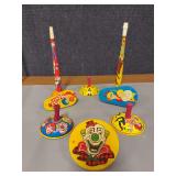 Eight New Years Eve noisemakers