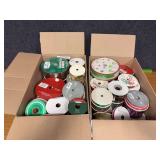 Two boxes Christmas ribbon