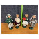 Four Byers Choice dolls-young women