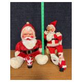 Four vintage Santas