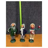 Three Byers Choice dolls-young men