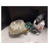 Rope lights, spotlight, spotlight holder for the yard and a 100 light Super Sphere