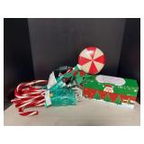 Various candy/candy cane path lights