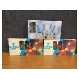 Two boxes Noma bubble lights and 1 box blue bubble lights