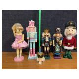 Five nutcrackers and a nutcracker bell