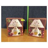 Pair of Lenox Holiday Candle Lamps