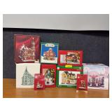 Many pieces for Christmas villages, all different brands