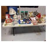 Every kind of holiday decor you can imagine-art, snowmen, lights, potpourri, tree toppers, etc