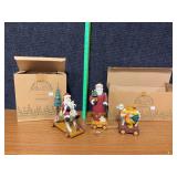 Two Demdaco Christmas decorations-Santa Pull Toy and Santa on Rabbit