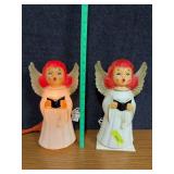 Two angel blow molds Approx 14” tall