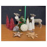 Reindeer, trees, stars etc