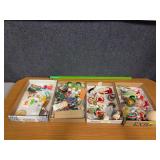 Four flats of ornaments