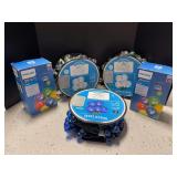 Globe lights-clear, blue and multi color